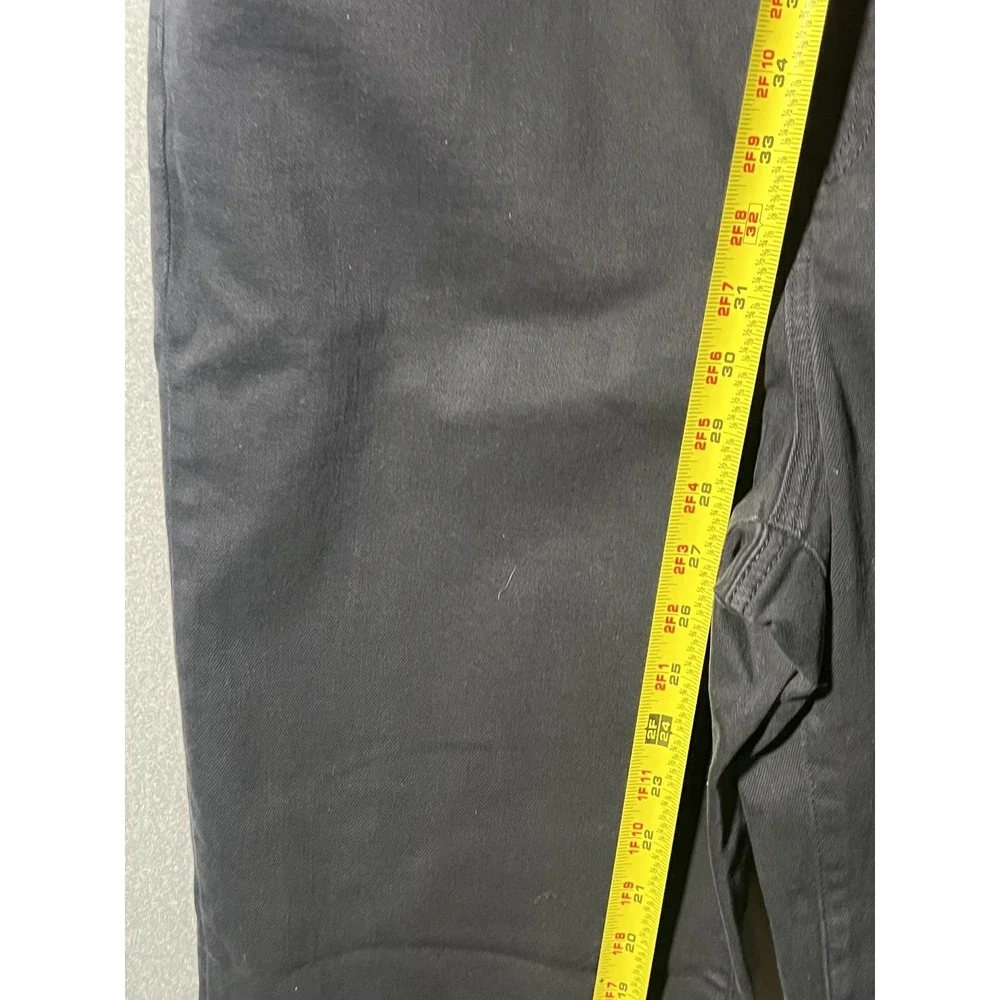 Chico's‎ Women's Size 14R High Rise Straight Leg Jeans Charcoal Gray Denim
